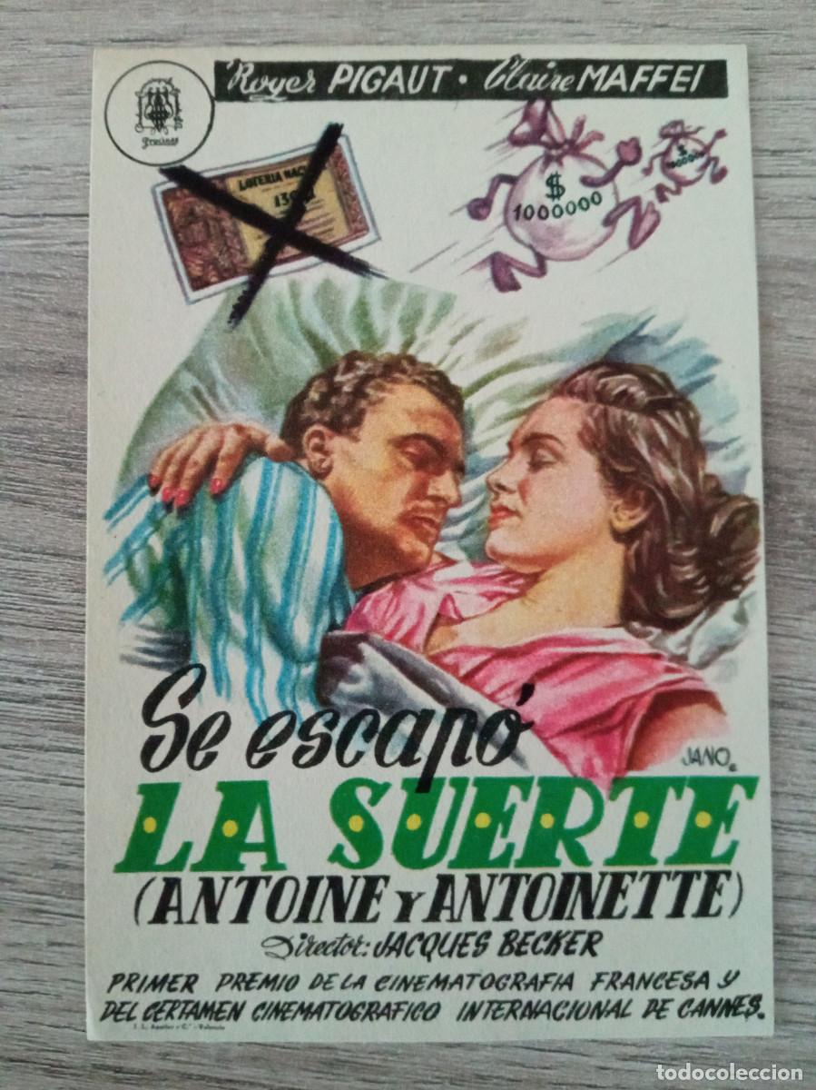 Cine: SE ESCAP&Oacute; LA SUERTE - Foto 1
