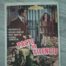 Cine: PACTO DE SILENCIO, ANA MARISCAL, CINE MODERNO, 1949