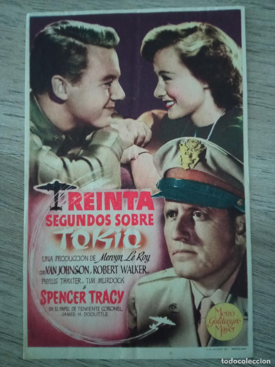  Flyers Publicitaires de films Anciens: TREINTA SEGUNDOS SOBRE TOKIO, SPENCER TRACY, CINE GRAN KURSAL