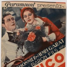 Cine: TEATRO GUIMERÁ, PICAROL CINEMA - UN CHICO ENCANTADOR, PROGRAMA DE MANO, AÑO 1933.. L6982