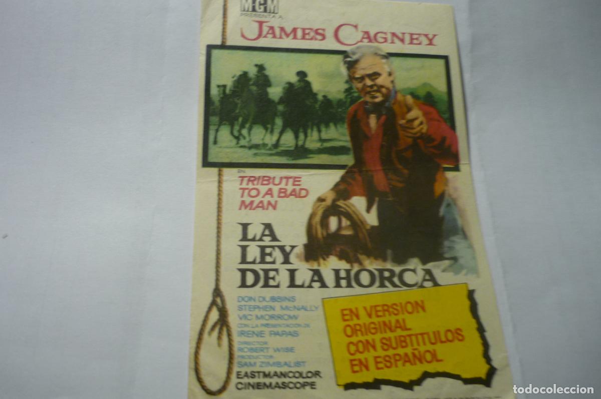 Cine: programa la ley de la horca james cagney publicidad - Foto 1