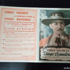 Cine: CINE AVENIDA / JORGE NEGRETE EN DIEGO BANDERAS / PROYECCION 17 FEBRERO DE 1947