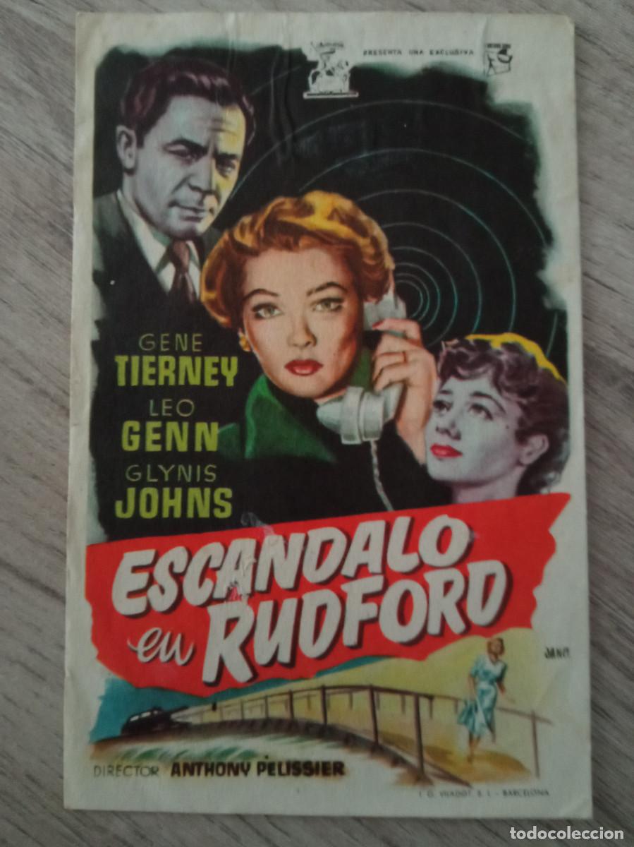  Flyers Publicitaires de films Anciens: ESCANDALO EN RUDFORD, GENE TIERNEY