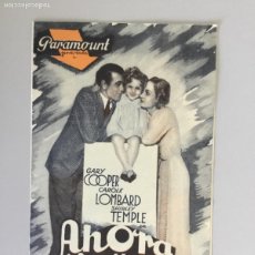 Foglietti di film di film antichi di cinema: AHORA Y SIEMPRE // GARY COOPER, CAROLE LOMBARD // PARQUE DEL CASINO // 1936