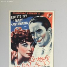 Cine: SE VENDE UN PALACIO // ROBERTO REY, MARY SANTAMARÍA // 1944 // TEATRO CIRCO VILLAR