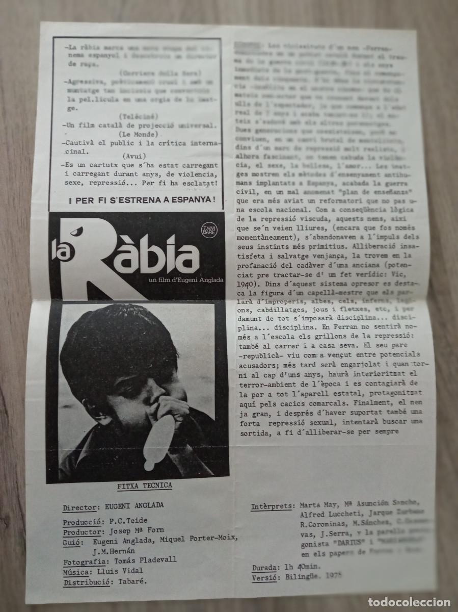  Flyers Publicitaires de films Anciens: LA R&Aacute;BIA, CINE TABAR&Eacute;, BARCELONA