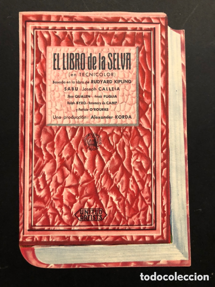 Cine: Programa el libro de la selva Sabu con publicidad cine Avenida A6