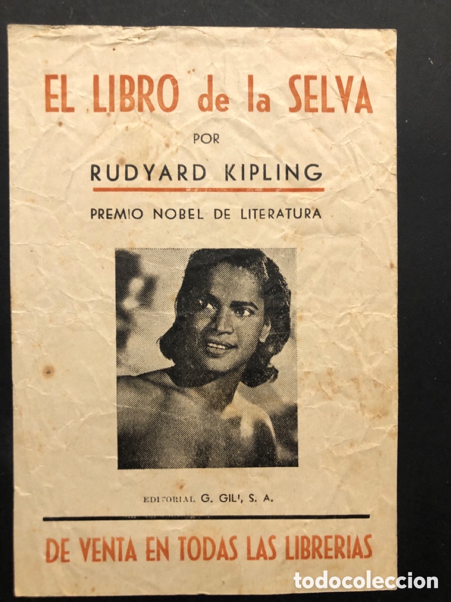 Cine: Folleto publicidad libro Rudyard kipling el libro de la selva Sabu A6