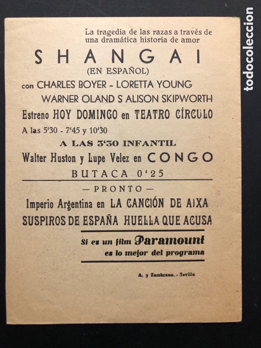 Cine: Programa shanghai Loretta young charles boyer A6 - Foto 3