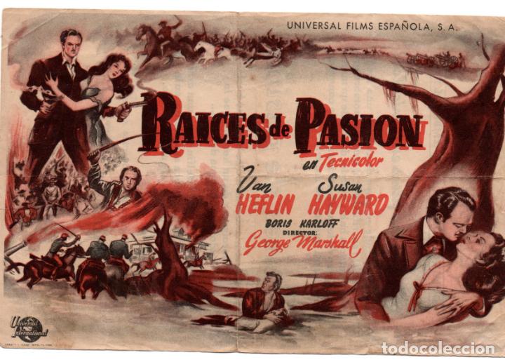 Cine: RAICES DE PASI&Oacute;N - VAN HEFLIN SUSAN HAYWARD - DIRECTOR GEORGE MARSHALL - CINE NURIA, SAN QUIRICO