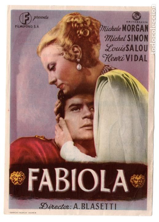 Cinema: FABIOLA - MICHELE MORGAN MICHEL SIMON LOUIS SALUO - DIRECTOR A BLASETTI - CINE MARTINENSE
