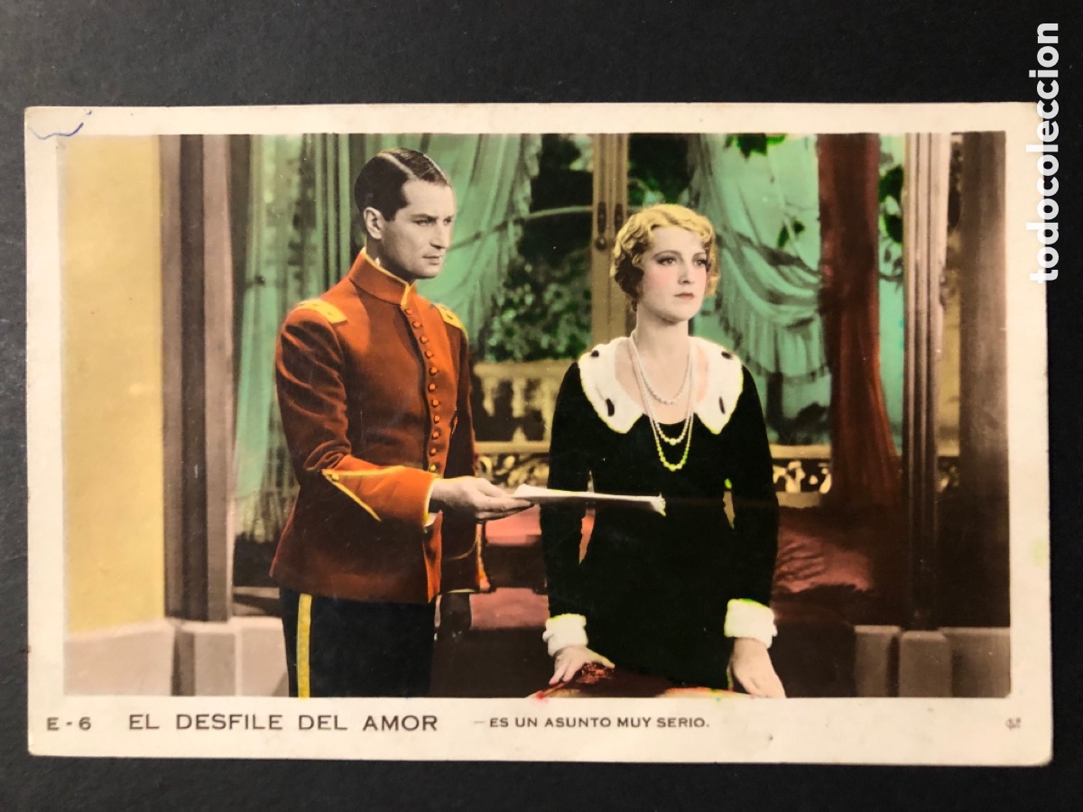  Foglietti di film di film antichi di cinema: Tarjeta 6 el desfile del amor maurice chevalier jeanette MacDonald A6