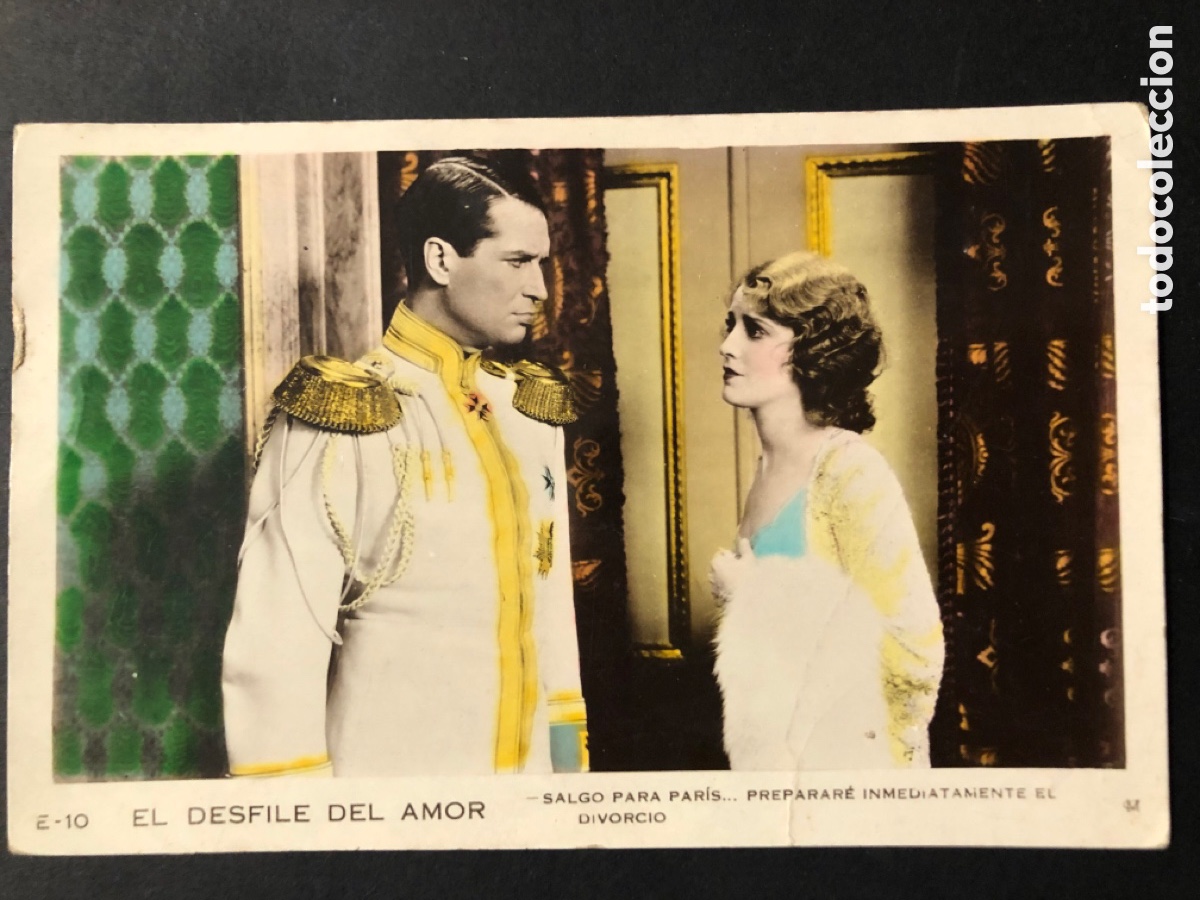  Foglietti di film di film antichi di cinema: Tarjeta 10 el desfile del amor maurice chevalier jeanette MacDonald A6