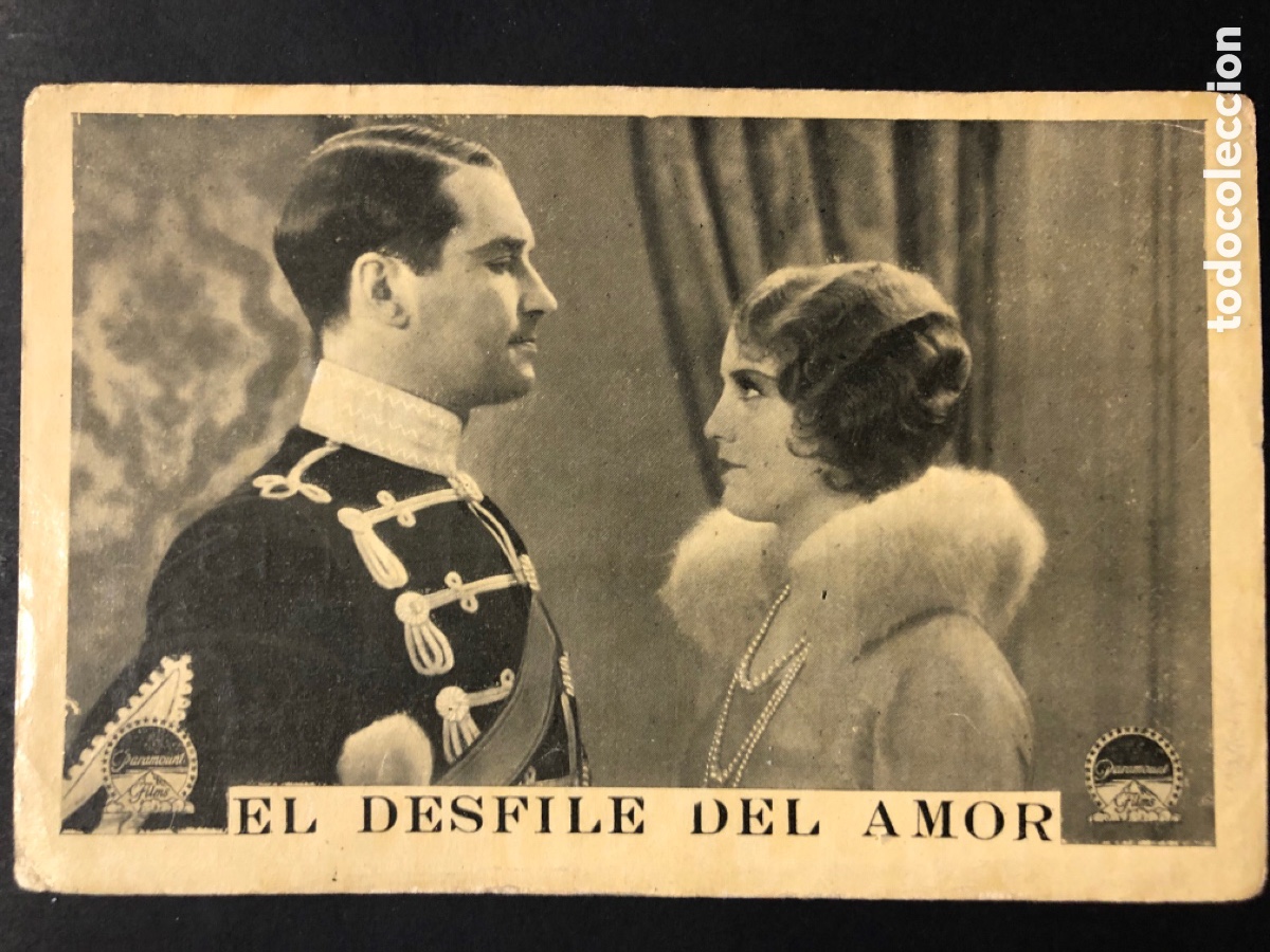  Foglietti di film di film antichi di cinema: Programa el desfile del amor maurice chevalier jeanette MacDonald con publicidad sal&oacute;n dore A6