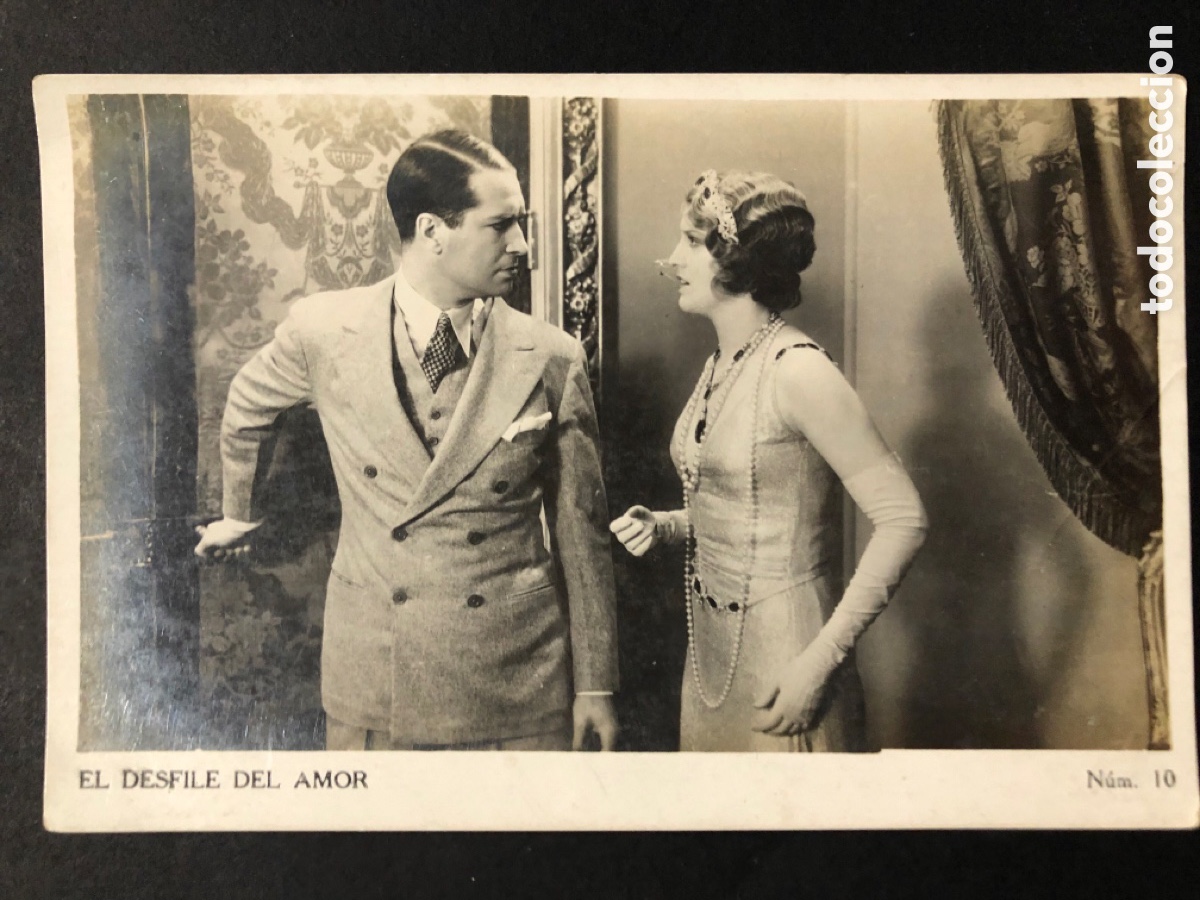  Foglietti di film di film antichi di cinema: Tarjeta 10 el desfile del amor maurice chevalier jeanette MacDonald A6