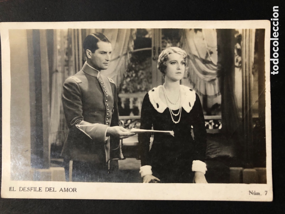 Foglietti di film di film antichi di cinema: Tarjeta 7 el desfile del amor maurice chevalier jeanette MacDonald A6