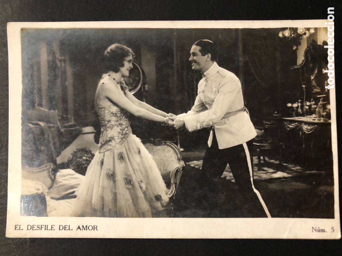  Foglietti di film di film antichi di cinema: Tarjeta 5 el desfile del amor maurice chevalier jeanette MacDonald A6