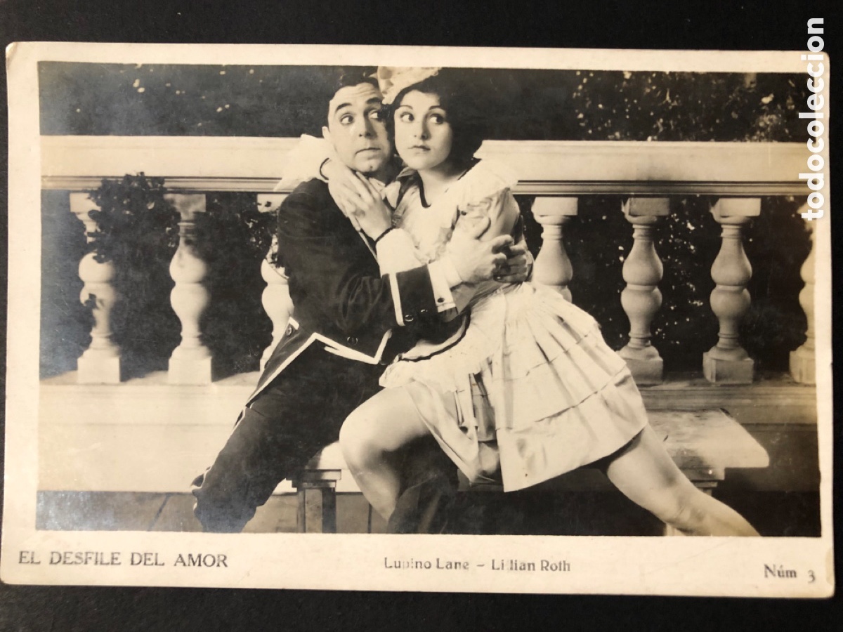  Foglietti di film di film antichi di cinema: Tarjeta 3 el desfile del amor maurice chevalier jeanette MacDonald A6