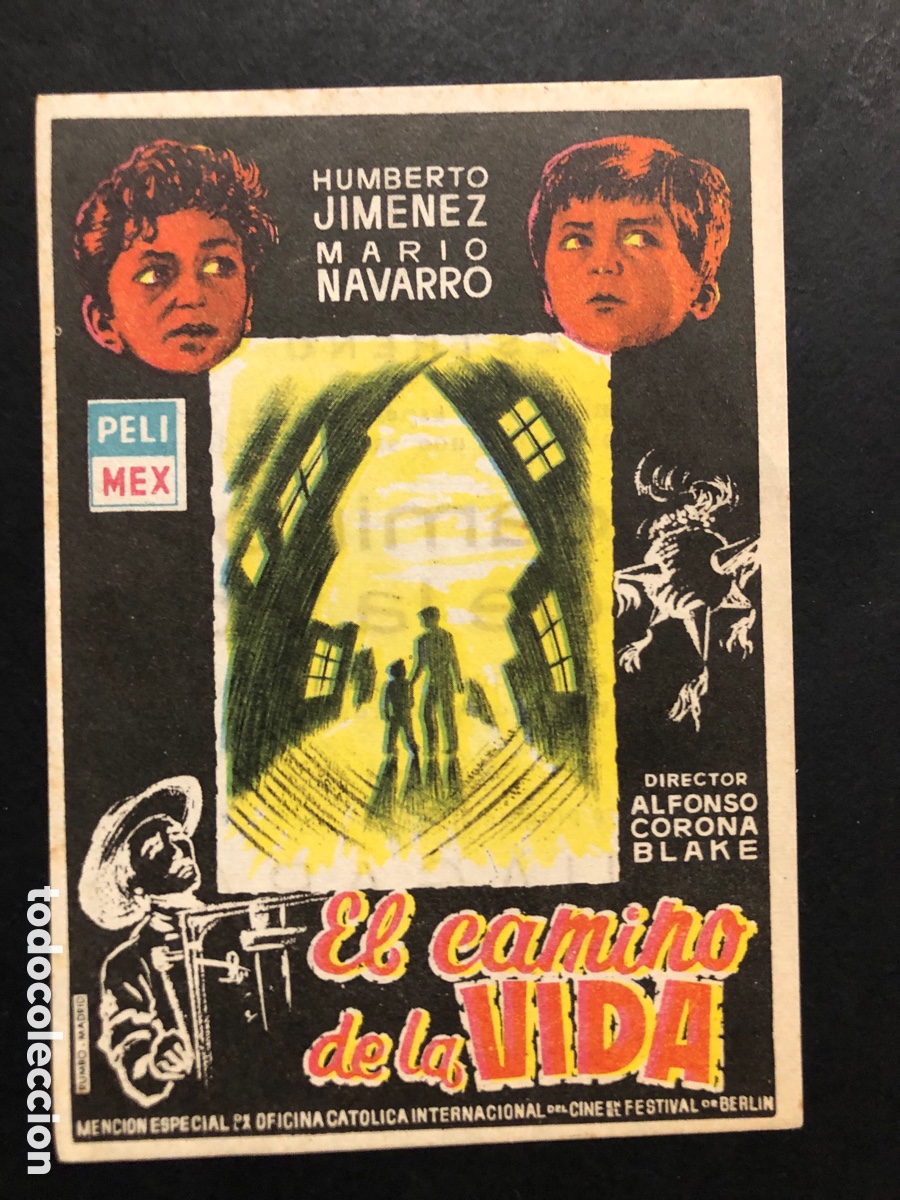  Foglietti di film di film antichi di cinema: Programa el camino de la vida Humberto Jim&eacute;nez con publicidad cine avenida valencia A6