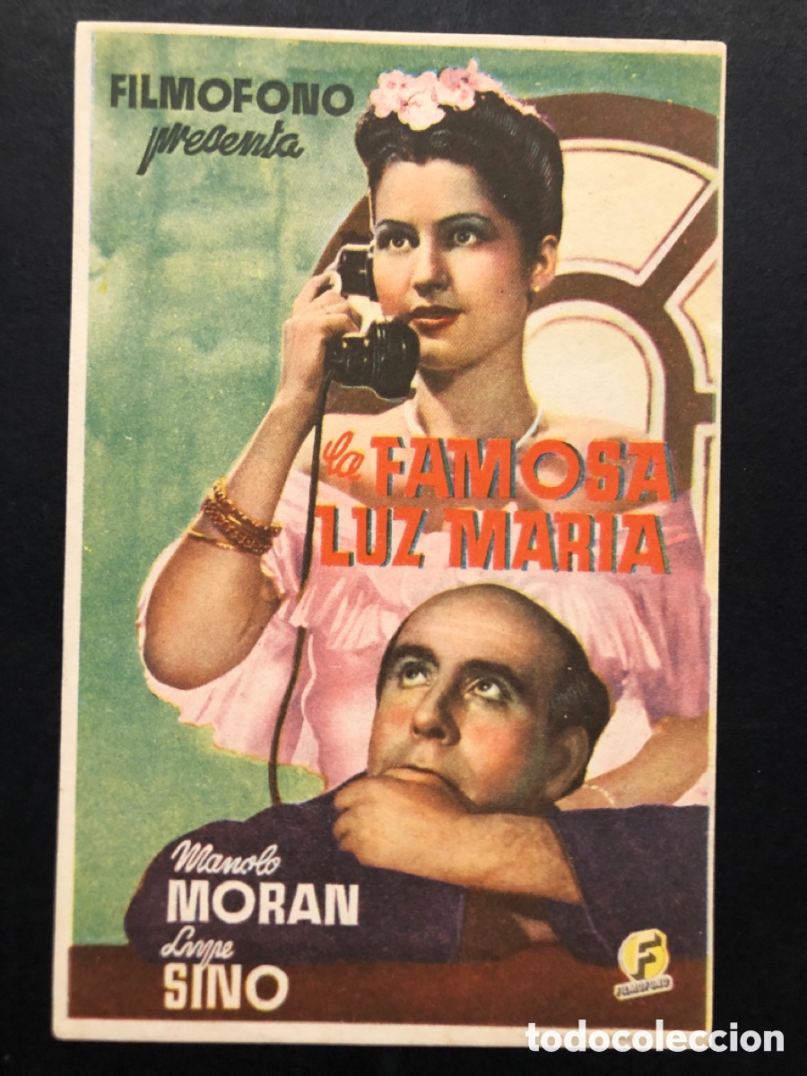  Foglietti di film di film antichi di cinema: Programa la famosa luz Mar&iacute;a manolo moran A6