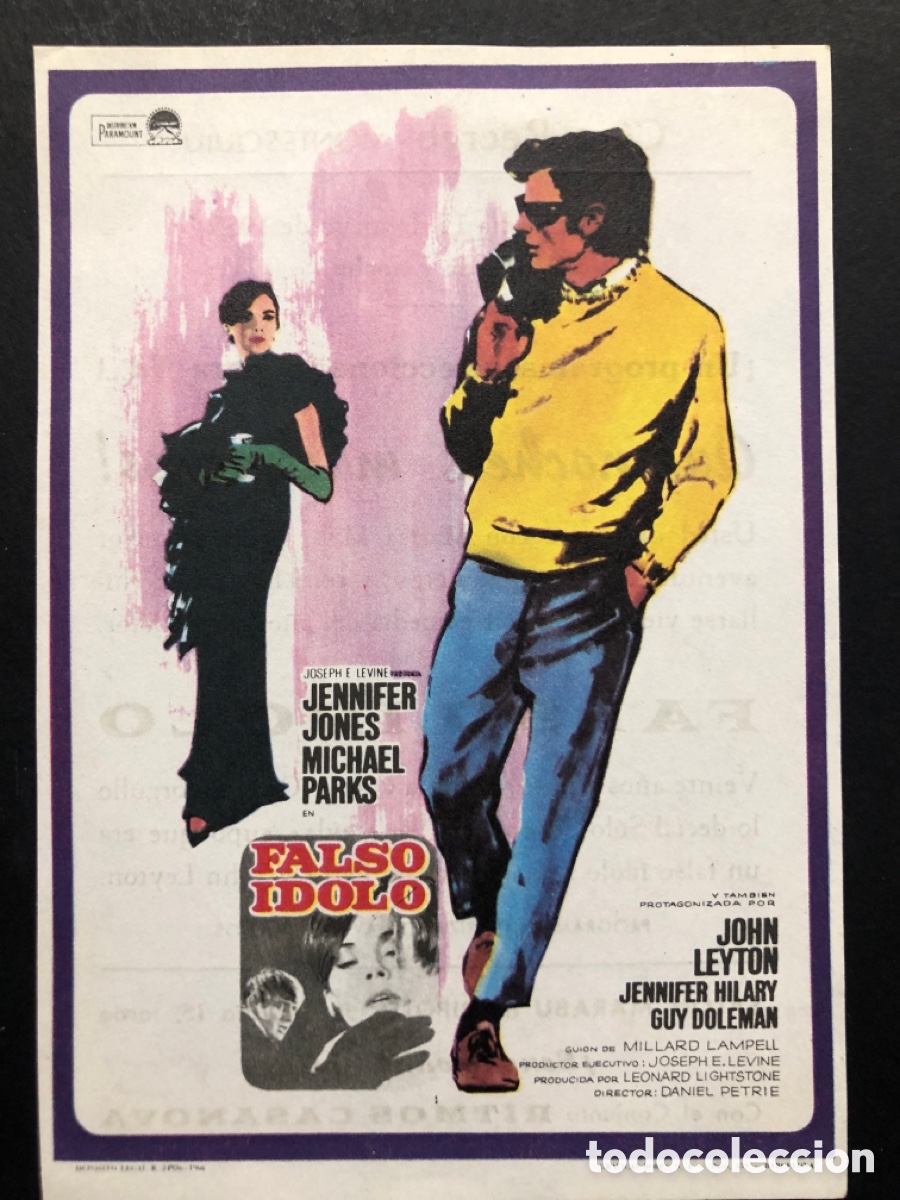  Foglietti di film di film antichi di cinema: Programa falso idolo jennifer Jones con publicidad cine recreo montesquiu A6