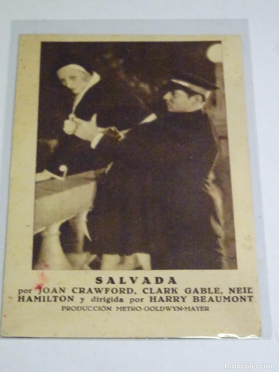 Cine: PROGRAMA DE CINE - SALVADA - JOAN CRAWFORD - CLARK GABLE - Foto 1