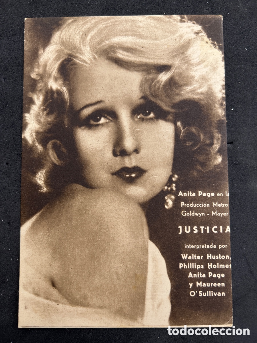 Cine: Programa justicia . Walter Huston. Anita Page - Foto 1