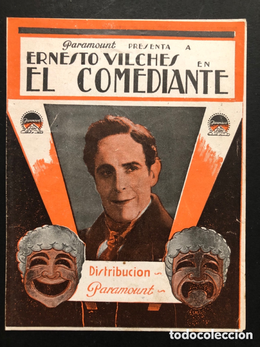  Foglietti di film di film antichi di cinema: Programa paramount el comediante ernesto vilches angelita Ben&iacute;tez publicidad cine sonor ateneu A6
