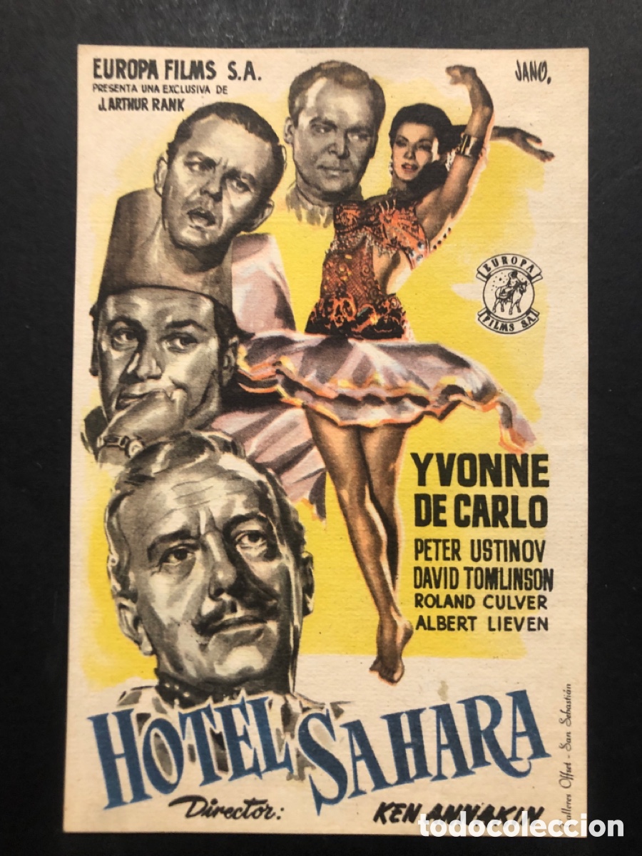 Kino: Programa hotel Sahara Yvonne de Carlo A6