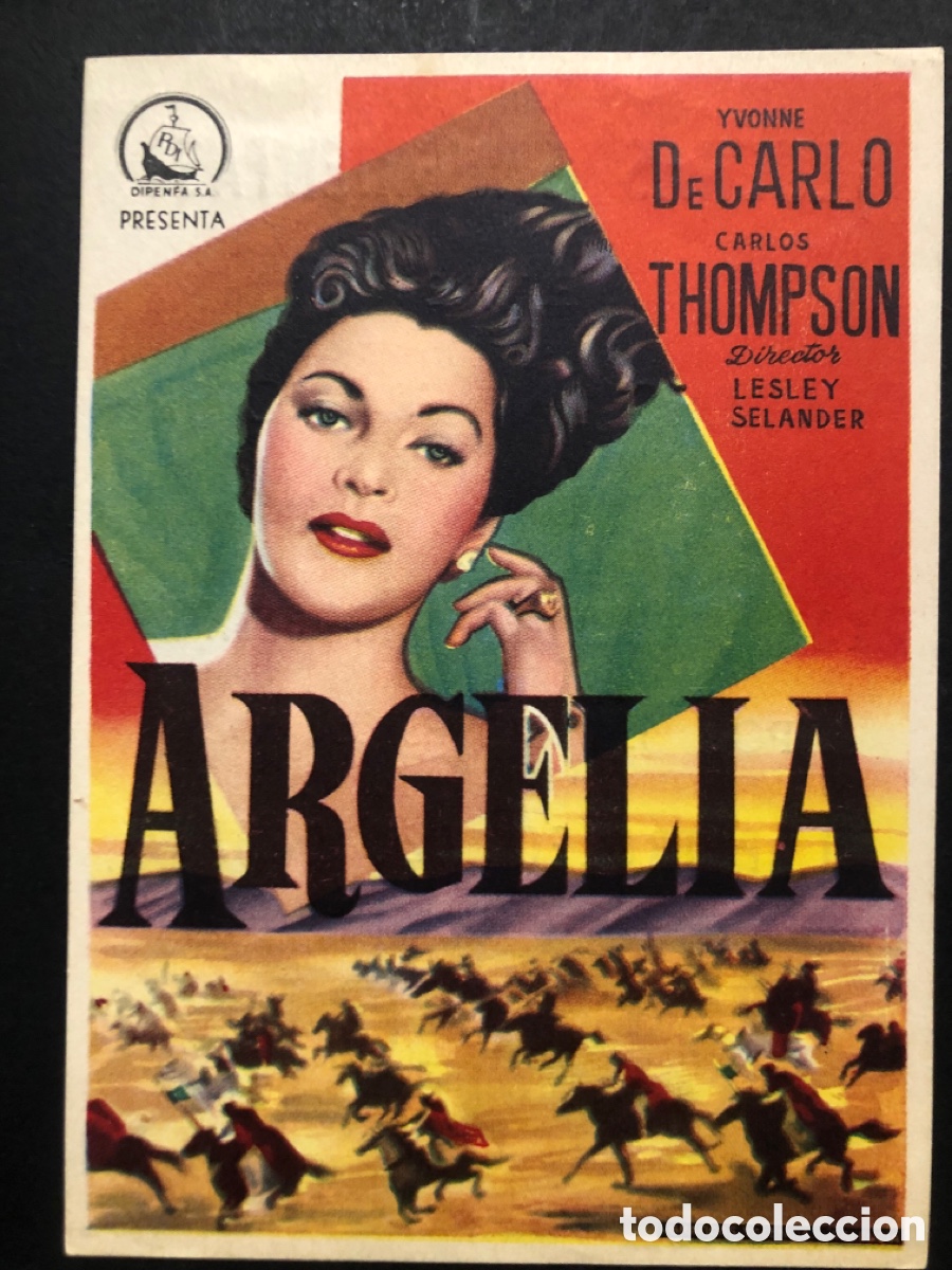 Kino: Programa Argelia Yvonne de Carlo con publicidad cine rex zaragoza A6