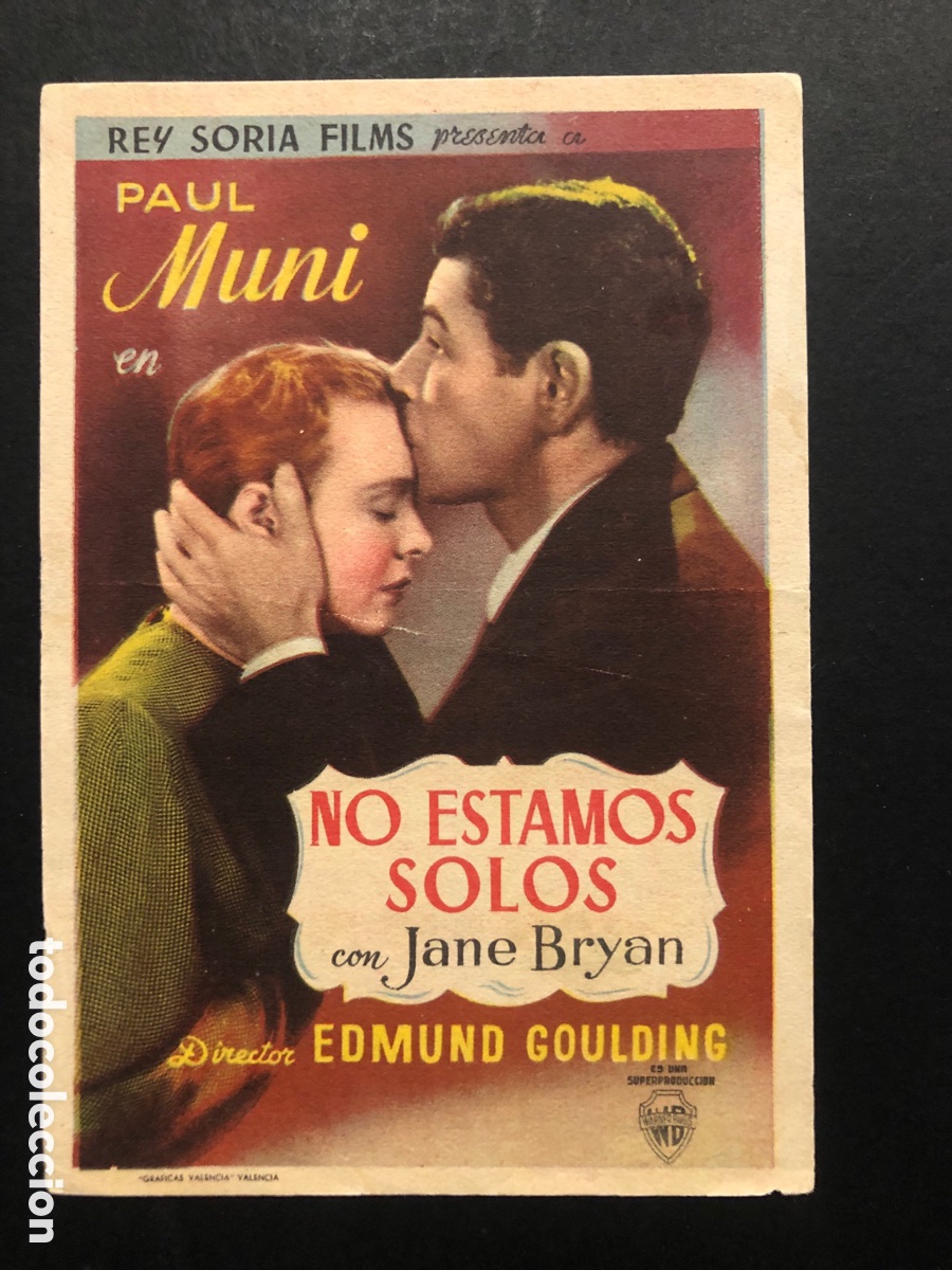 Kino: Programa no estamos solos paul Muni con publicidad cine protectora A6