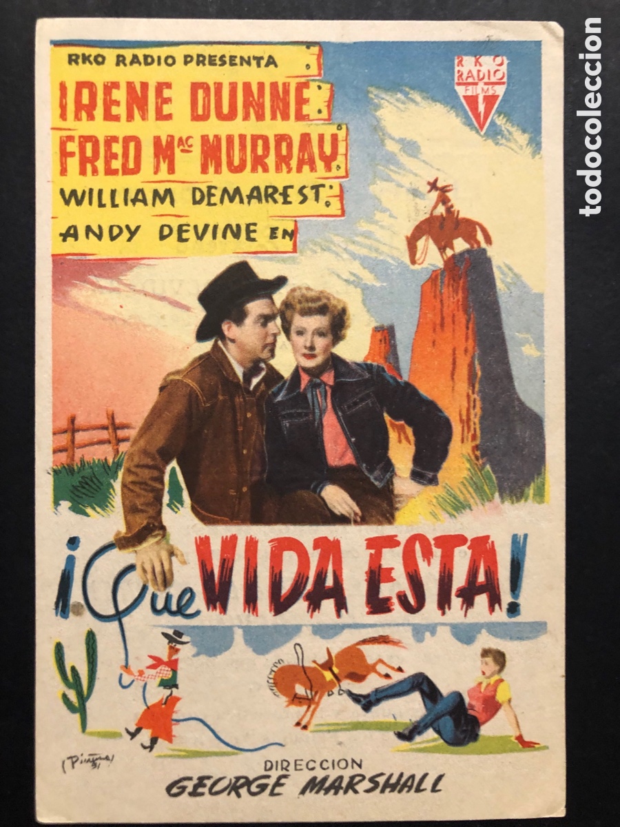 Kino: Programa que vida est&aacute; irene Dunne con publicidad cine goya A6