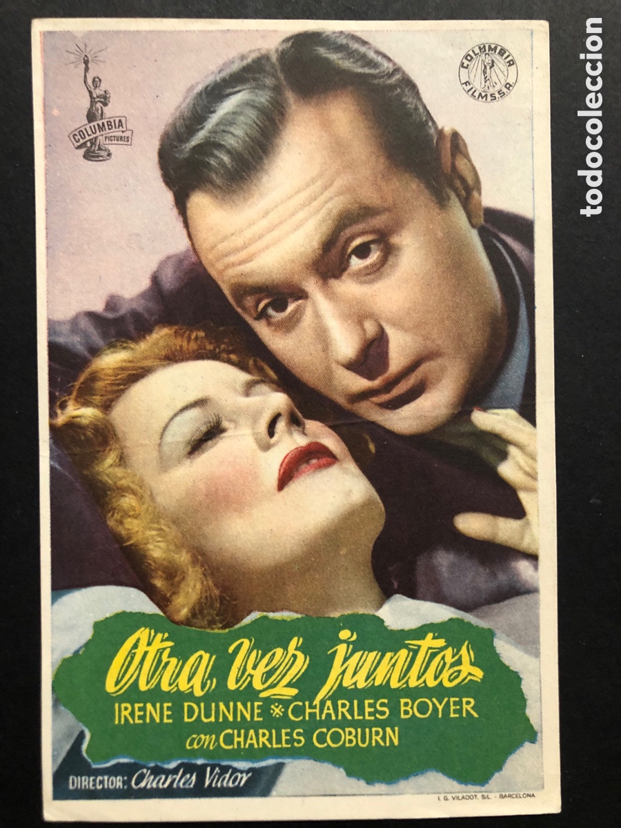 Kino: Programa otra vez juntos irene Dunne charles boyer con publicidad cine espa&ntilde;ol And&uacute;jar A6