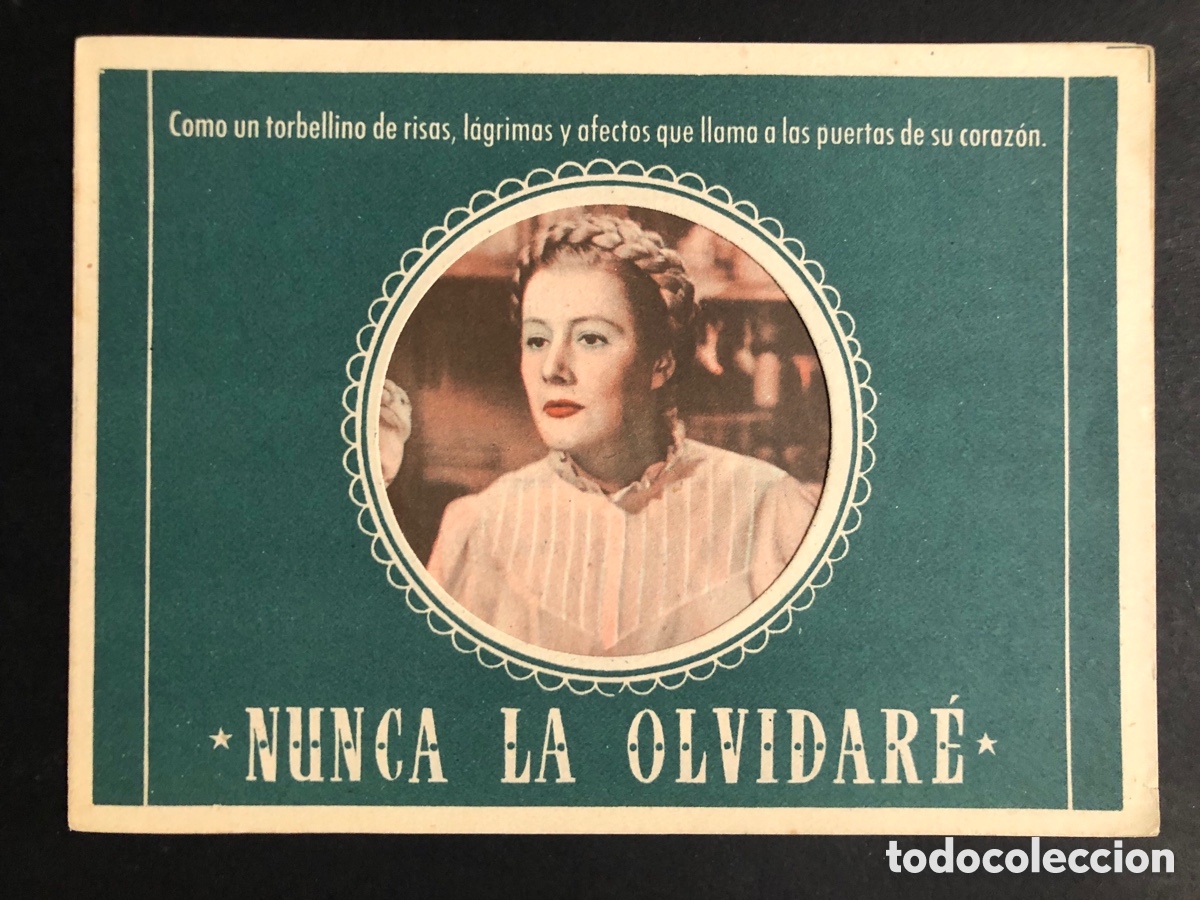 Kino: Programa troquelado nunca la olvidare irene Dunne con publicidad cine coliseum A6