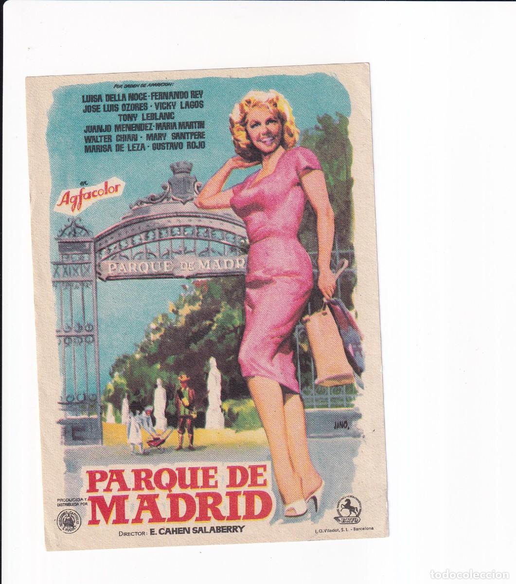 Flyers Publicitaires de Films Anciens: PARQUE DE MADRID : LUISA BELLA NOCHE, FERNANDO REY, TONY LEBLANC