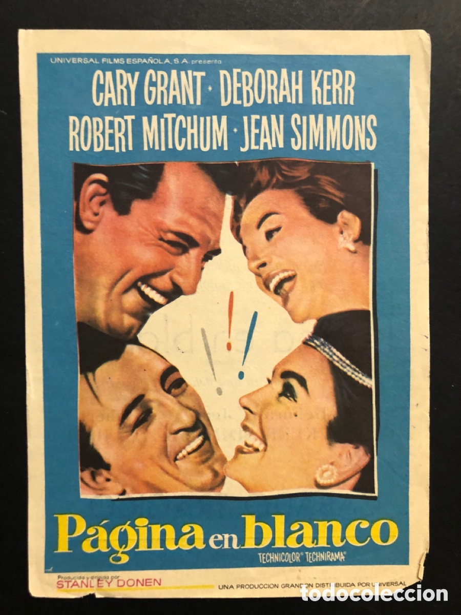 Cine: Programa p&aacute;gina en blanco Cary Grant con publicidad cine coliseum tarragona A6