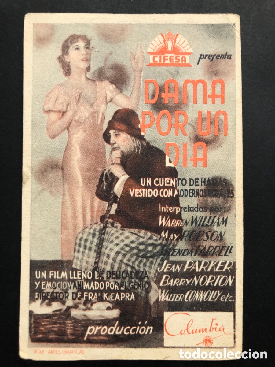 Cine: Programa dama por un d&iacute;a warren William May Robson A6