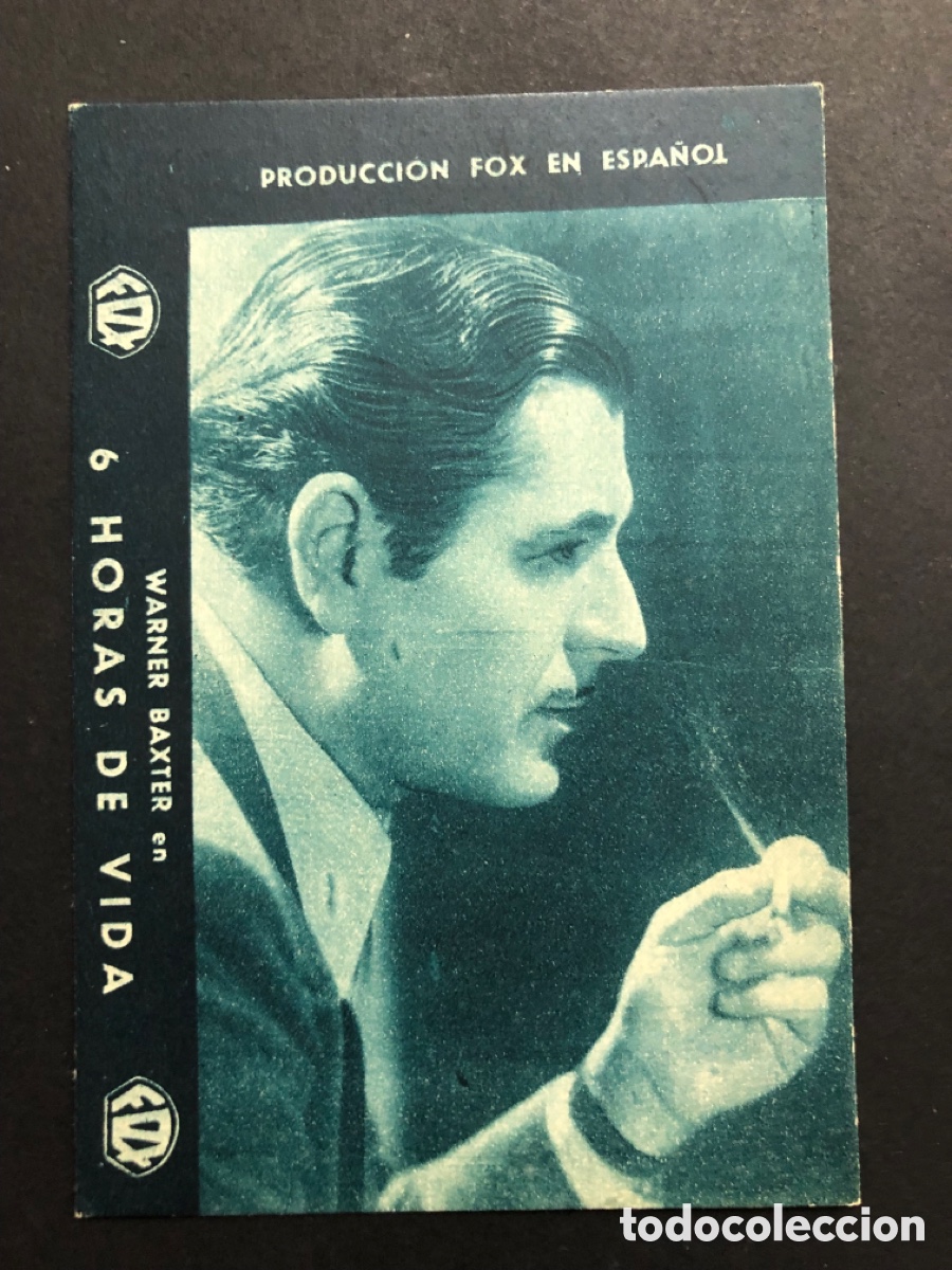 Cine: Programa 6 horas de vida Warner Baxter con publicidad sociedad musical alboraya A6