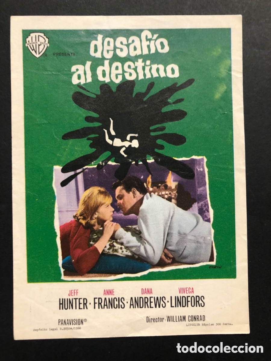 Cine: Programa desafi&oacute; al destino Jeff hunter con publicidad cinema Reyno alcira A6
