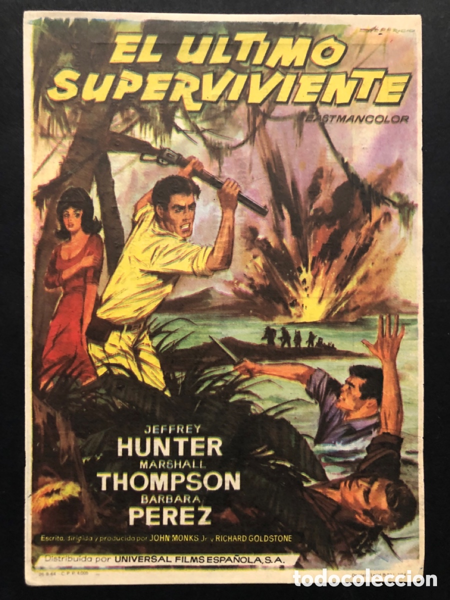 Cine: Programa el &uacute;ltimo superviviente jeffrey hunter con publicidad imperial cinema callosa de segura A6