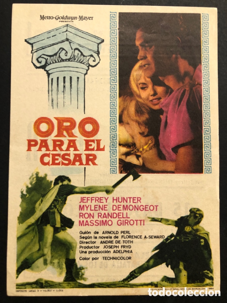 Cine: Programa oro para el cesar jeffrey hunter con publicidad cine moderno y casal mataro A6