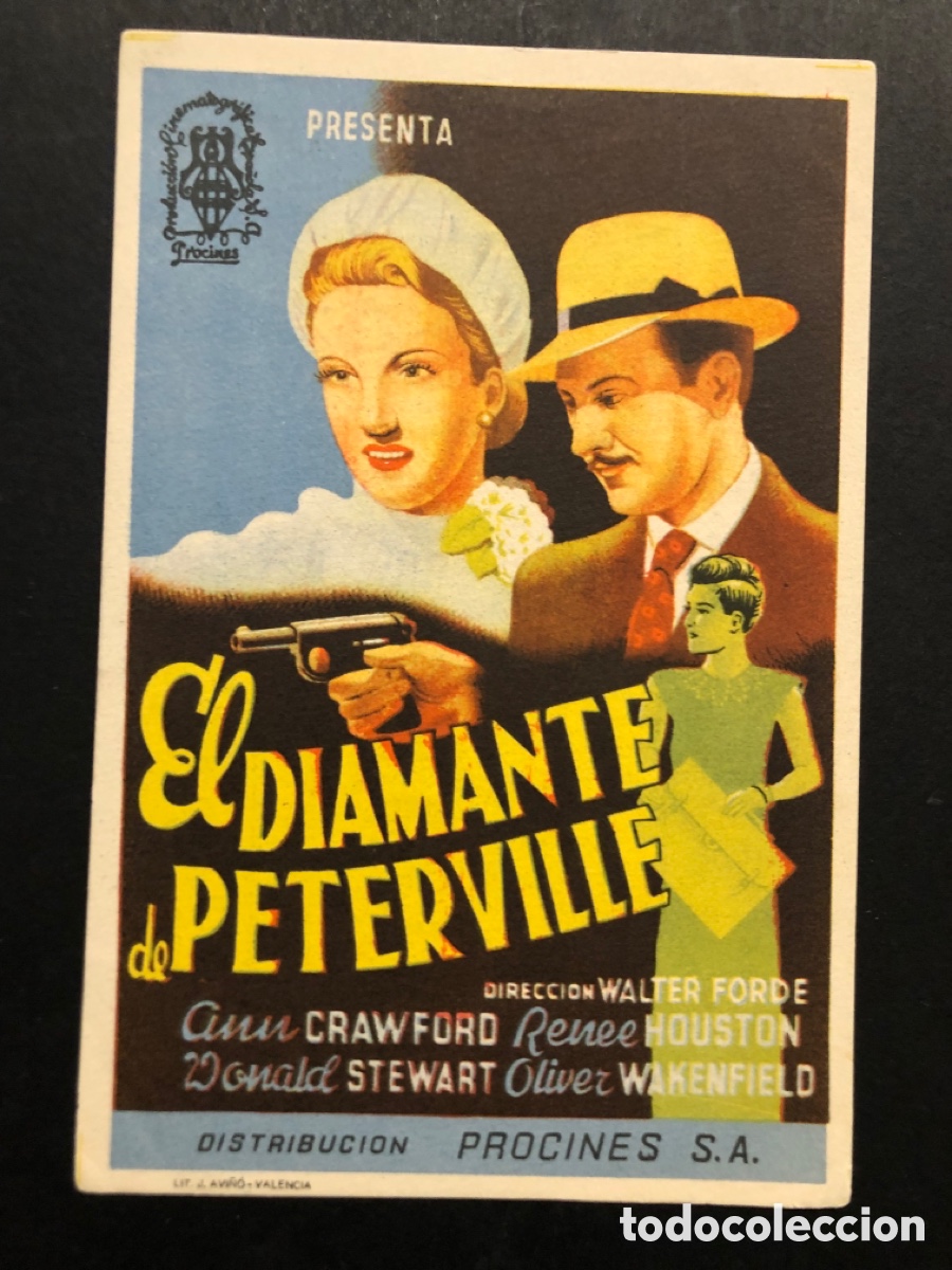 Cine: Programa el diamante de peterville Ann crawford con publicidad teatro circo cartagena A6