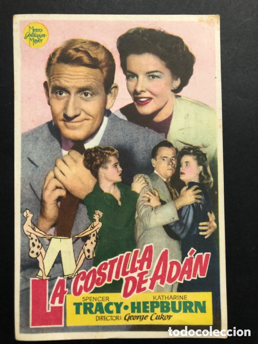  Flyers Publicitaires de films Anciens: Programa MGM la costilla de Ad&aacute;n Spencer tracy katharine hepburn con publicidad teatro bartrina