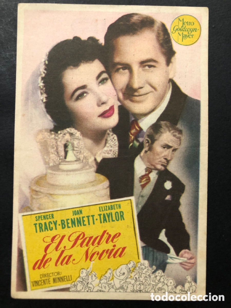 Cine: Programa MGM el padre de la novia elizabeth taylor con publicidad cine sur Mislata