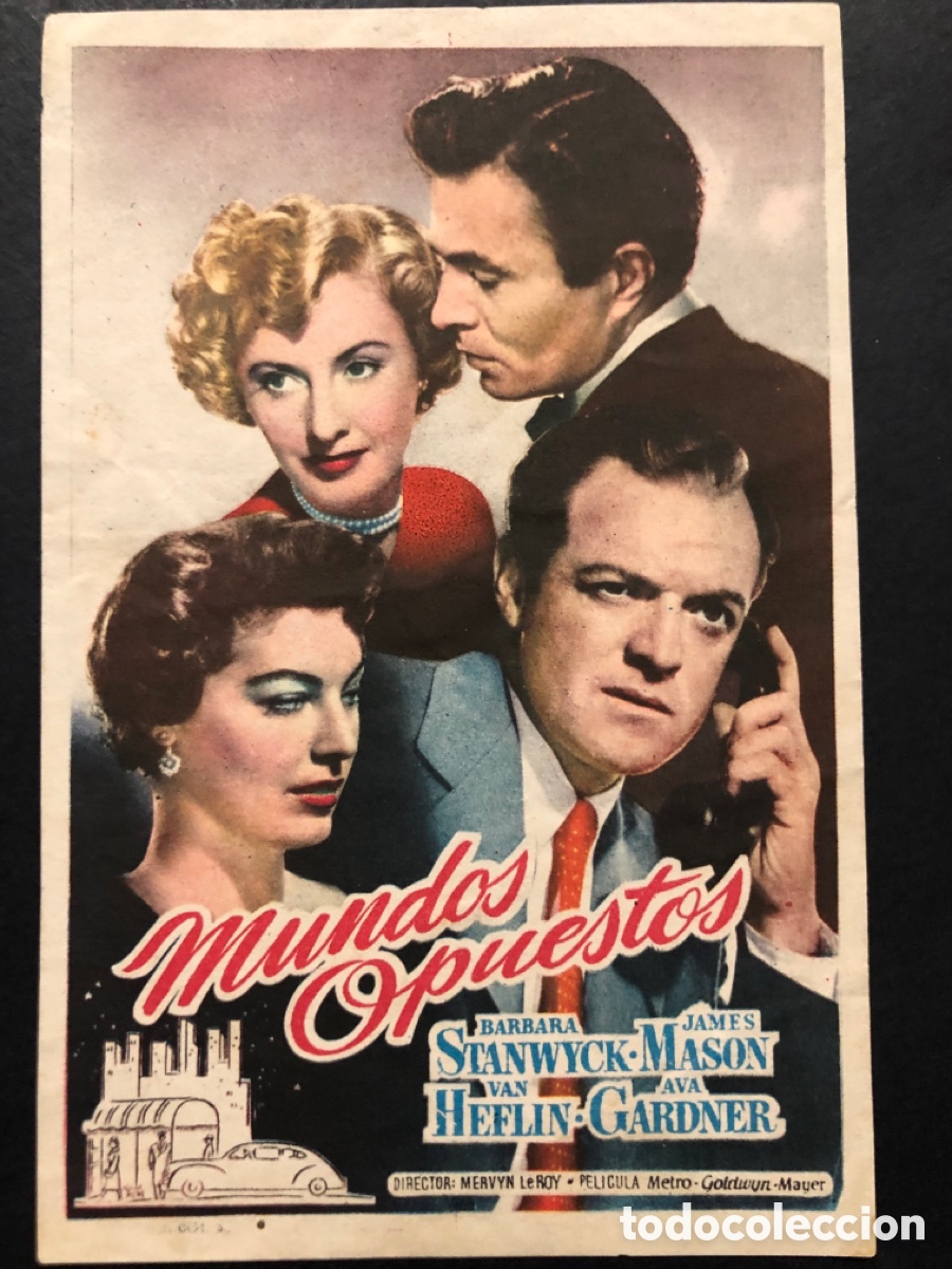 Cine: Programa MGM mundos opuestos barbara stanwyck ava gardner