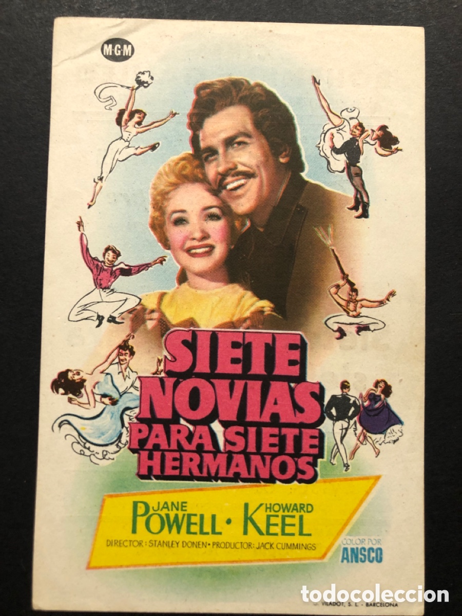 Kino: Programa MGM siete novias para siete hermanos howard keel con publicidad cine bohemio y galileo