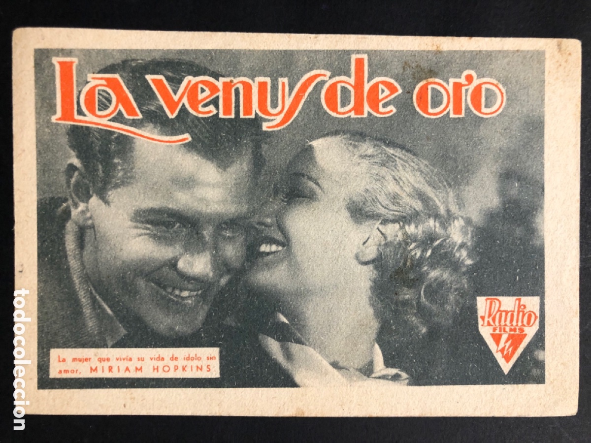 Kino: Por tarjeta la Venus de oro miriam hopkins joel McCrea A7
