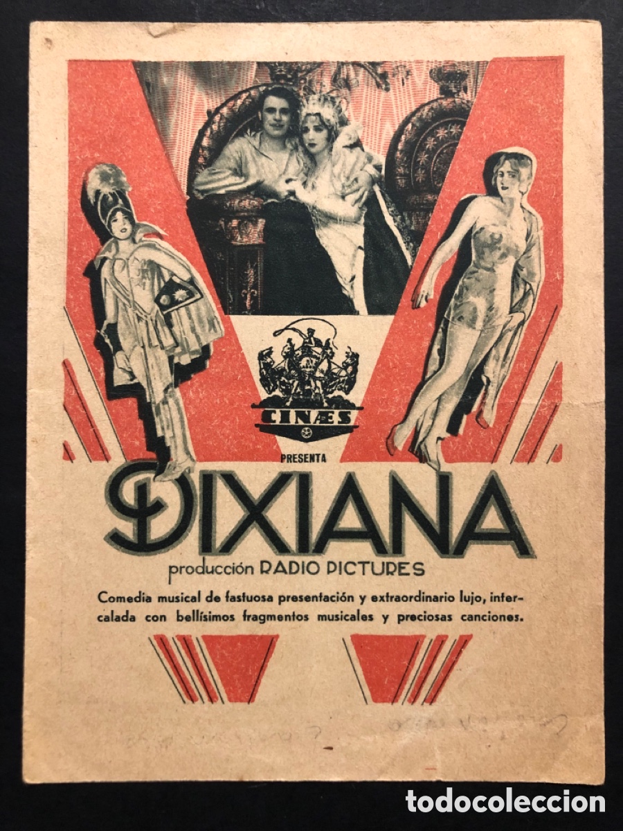 Kino: Programa Dixiana Bebe daniels con publicidad cine alkazar cordoba A7