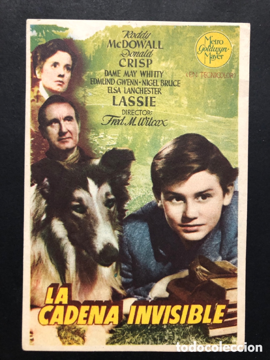 Kino: Programa MGM la cadena invisible Roddy McDowall con publicidad con coliseum