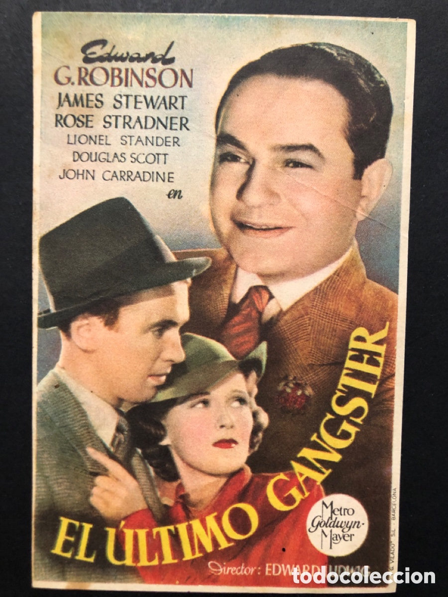 Kino: Programa MGM el &uacute;ltimo gangster edward G Robinson